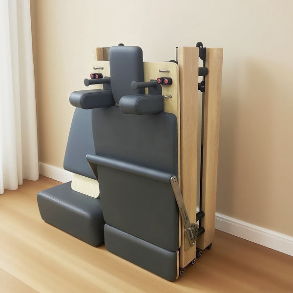 93" Wooden Foldable Pilates Reformer Machine with Springs