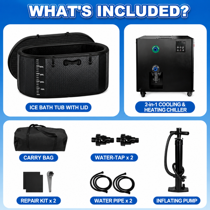 Inflatable Cold Plunge Tub with 1HP Chiller